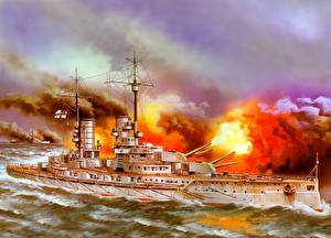 Wallpaper Painting Art Ships Markgraf Army