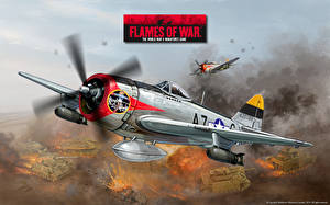 Fondos de escritorio Flames of War Avións Juegos Aviación