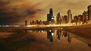 Bakgrundsbilder på skrivbordet USA Chicago stad stad