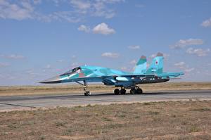 Picture Airplane Fighter aircraft Sukhoi Su-34 Aviation