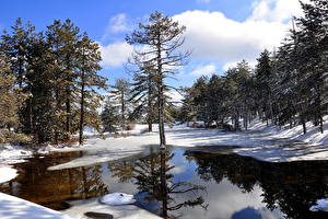 Bureaubladachtergronden Seizoen Winter Sneeuw IJs water  Natuur