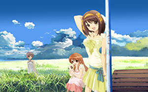 Tapety na pulpit Haruhi Suzumiya Anime Dziewczyny