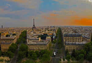 Bureaubladachtergronden Frankrijk Eiffeltoren Parijs  een stad