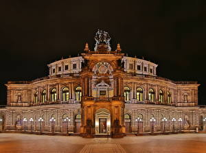 Image Building Germany Dresden Semperoper Cities