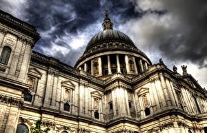 Bakgrunnsbilder Storbritannia Katedral St. Paul's Cathedral byen