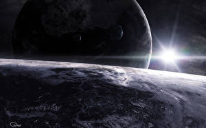 Bakgrundsbilder på skrivbordet Ytan av planeten