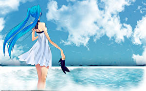 Hintergrundbilder Vocaloid Himmel Anime Mädchens