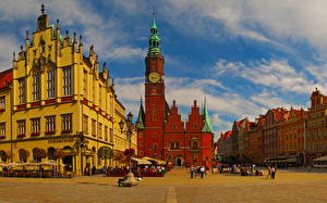 Images Houses Poland Wroclaw Rynek Ratusz Cities