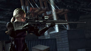 Bakgrundsbilder på skrivbordet Resident Evil spel Unga_kvinnor
