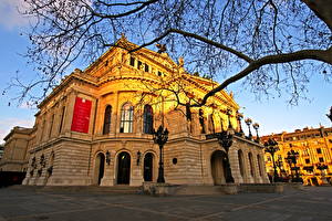 Bakgrunnsbilder Bygning Tyskland Frankfurt am Main Alte Oper byen
