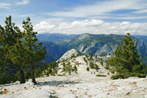 Bureaubladachtergronden Park Verenigde staten Yosemite Californië North Dome Natuur