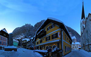Hintergrundbilder Österreich Winter Schnee  Städte