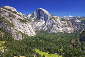 Papel de Parede Desktop Parque Montanhas EUA Yosemite Califórnia Naturaleza