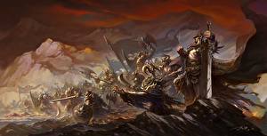 Images Warriors Swords Armor Battle axes Fantasy