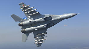 Bureaubladachtergronden Vliegtuig Jachtvliegtuig MiG-35 Luchtvaart