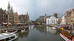 Bakgrundsbilder på skrivbordet Belgien  Städer