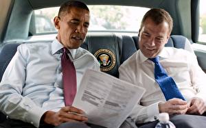 Sfondi desktop Dmitrij Medvedev Barack Obama Presidente