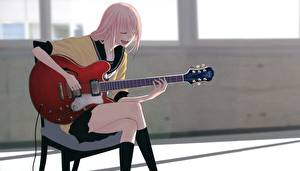 Fonds d'écran Vocaloid Guitare  Anime Filles