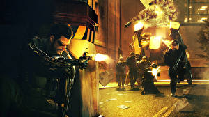 Bakgrundsbilder på skrivbordet Deus Ex Deus Ex: Human Revolution Cyborger spel