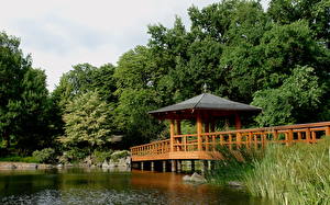 Fondos de escritorio Jardíns Breslavia Polonia Japanese Garden Naturaleza