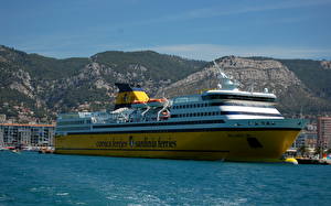 Bakgrundsbilder på skrivbordet Fartyg Kryssningsfartyg Corsica ferries