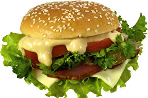 Bureaubladachtergronden Hamburger Fastfood spijs