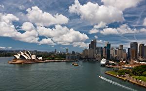 Papel de Parede Desktop Austrália Céu Nuvem Sergey Dolya Cidades