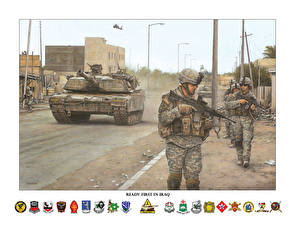 Papel de Parede Desktop Desenhado Soldado militar