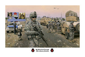 Фото Рисованные Солдат Армия