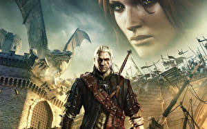 Papel de Parede Desktop The Witcher The Witcher 2: Assassins of Kings Geralt de Rívia videojogo