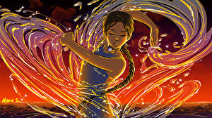 Bakgrundsbilder på skrivbordet Avatar: Legenden om Aang Unga_kvinnor