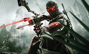 Фотографии Crysis Crysis 3 Лучники Стрела Лук оружие Игры