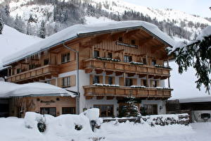 Pictures Building Austria Winter Snow  Cities