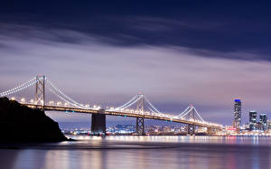 Bakgrunnsbilder Amerika En bro San Francisco California byen
