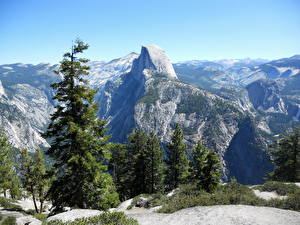 Picture Park Mountains USA Yosemite California Glacier Point Nature
