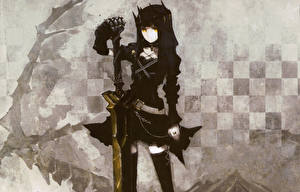 Wallpaper Black Rock Shooter Dragon Slayer Anime Girls