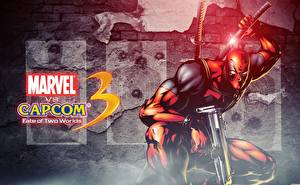 Wallpaper Marvel vs Capcom Deadpool Games