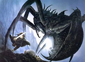 Sfondi desktop Illustrazioni del libro Mostro Araneae Fantasy
