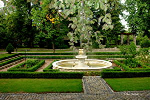 桌面壁纸，，庭園，弗罗茨瓦夫，波兰，Botanical Garden of Wroclaw University，大自然