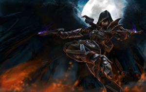 Bilder Diablo Diablo III computerspiel Fantasy Mädchens