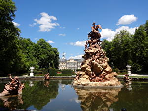 Bakgrundsbilder på skrivbordet Trädgård Madrid Spanien Palacio Real Natur