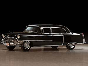 Bakgrundsbilder på skrivbordet Cadillac Fleetwood Seventy-Five Limousine 1955 bil
