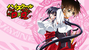 Desktop hintergrundbilder High School DxD Anime Mädchens