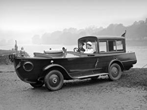 Bureaubladachtergronden Peugeot Motorboat Car 1925 auto's