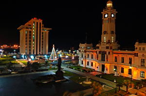Картинка Мексика Ночью Веракрус Города