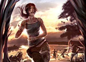 Bakgrundsbilder på skrivbordet Tomb Raider Tomb Raider 2013 Lara Croft Unga_kvinnor