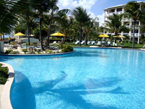 Bakgrunnsbilder Resort Svømmebasseng Caribbean byen
