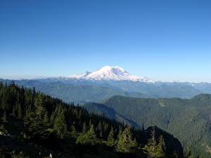 Tapety na pulpit Góry USA Park Narodowy Mount Rainier Washington Natura