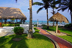 Fonds d'écran Resort Mexique Les palmiers  Villes