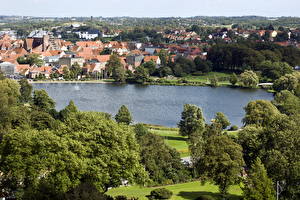 Bureaubladachtergronden Denemarken  een stad